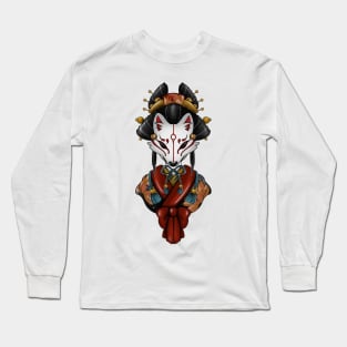 Geisha kitsune Long Sleeve T-Shirt